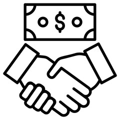 Finance business deal isolated on white background 