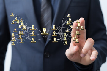 hierarchy connection team group digital