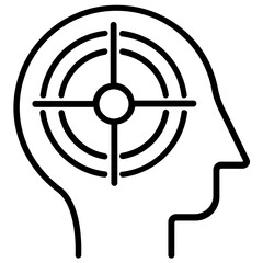 Obraz premium Mind target isolated on white background 