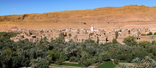 view to old town of Ouarzazate in Morocco