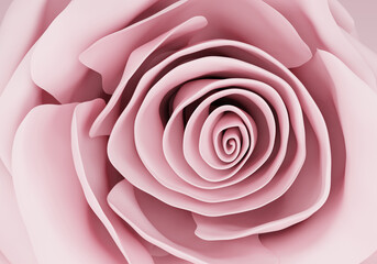 elegant pink pastel rose close up background, 3d render