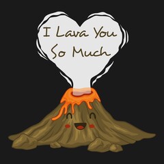 I Lava You So Much. Unique and Trendy Poster Design.