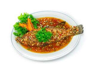 Grouper Fish with Sweet chilli Sauce Chinese food
