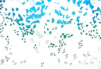 Light Blue, Green vector texture with random forms.