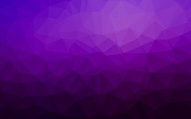 Dark Purple vector triangle mosaic template. An elegant bright illustration with gradient. Completely new template for your business design.