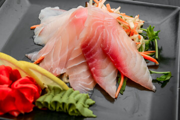 Otoro Sashimi raw fish, Japanese food