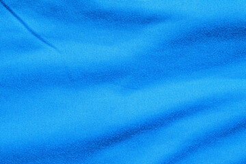 Obraz premium Blue football jersey clothing fabric texture sports wear background