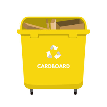 Garbage bin for cardboard