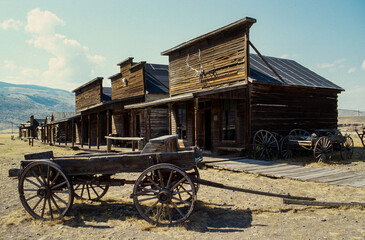 Fototapeta na wymiar Village Cow Boys, Old Trail Town, Wyoming, USA, Etats Unis