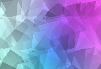 Obraz premium Light Pink, Blue vector texture with abstract poly forms.