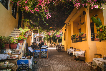 Street of Chania, Crete island, Greece