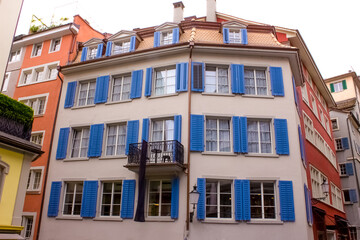 Obraz premium Zurich cityscape with Facades of houses, Switzerland