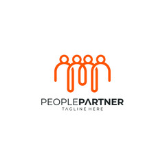 people partner vector modern design template.