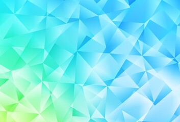Light Blue, Green vector abstract mosaic background.