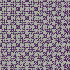 geometric green tile pattern with white flower