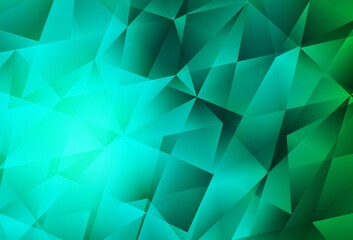 Obraz premium Light Green vector low poly texture.
