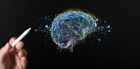 brain intelligence ai digtal 3d artificial intelligence