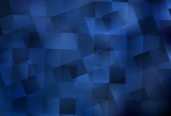 Obraz premium Dark BLUE vector background in polygonal style.