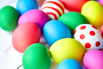 Fototapeta na wymiar Easter Day, decorated Easter eggs