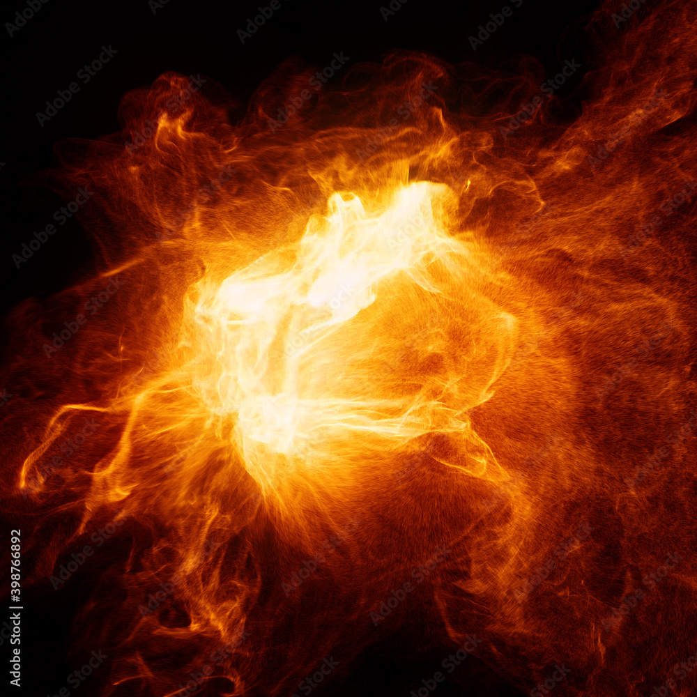 Poster flames and fire effect. abstract graphic on black background. hot fire, flame effect with plasma and