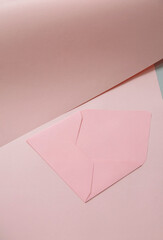 Pink paper envelope 