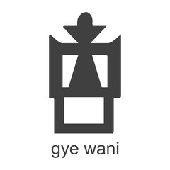 vector icon with african adinkra symbol Gye Wani