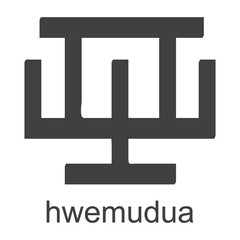 vector icon with african adinkra symbol Hwe Mu Dua