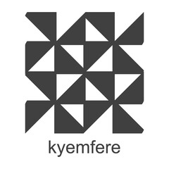 vector icon with african adinkra symbol Kyemfere