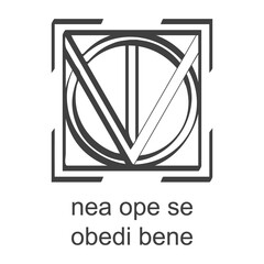 vector icon with african adinkra symbol Nea Ope Se Obedi Hene