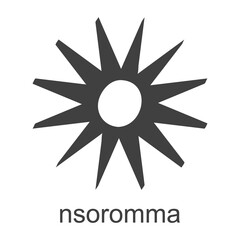 vector icon with african adinkra symbol Nsoromma