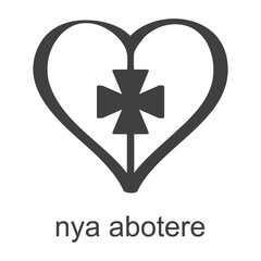 vector icon with african adinkra symbol Nya Abotere