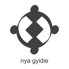 vector icon with african adinkra symbol Nya Gyidie