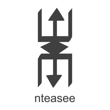 vector icon with african adinkra symbol Nteasee