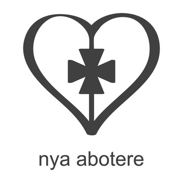 vector icon with african adinkra symbol Nya Abotere