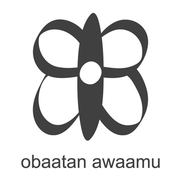  vector icon with african adinkra symbol Obaatan Awaamu