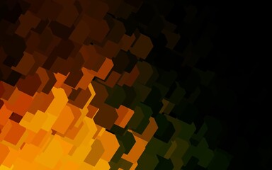 Dark Green, Yellow vector backdrop with rhombus.