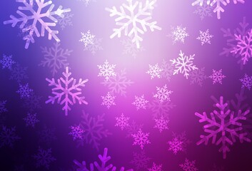 Obraz na płótnie Canvas Light Purple, Pink vector backdrop in holiday style.