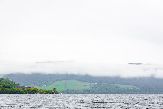 View of the Loch Ness, a large, deep, freshwater loch in the Scottish Highlands southwest of Inverness