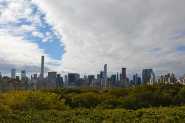 Fototapeta na wymiar New York central park sky line