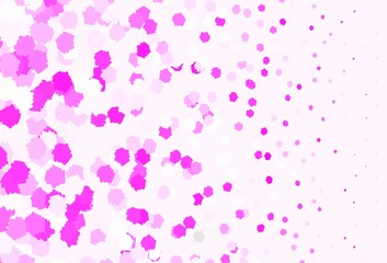 Light Pink vector background with abstract shapes.