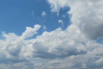 Beautiful fluffy clouds in the sky