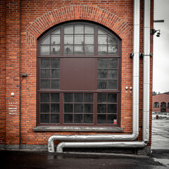 pipes along the industrial building