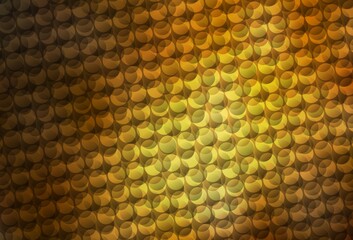 Dark Orange vector texture with disks.