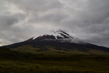 Fototapeta premium Cotopaxi is an active volcano in the Andes Mountains, in the Latacunga canton of Cotopaxi Province, south of Quito. Second highest summit in Ecuador and one of the world's highest volcanoes