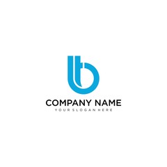 alphabet letters monogram icon logo BT or TB