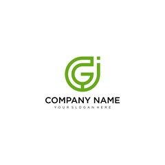 Alphabet Initial Monogram letters logo JG, GJ, J and G
