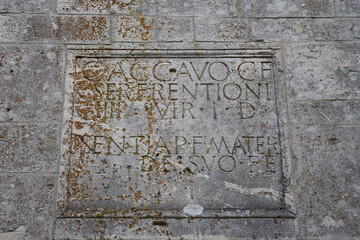 Corfinio- Abruzzo - Complex of the Cathedral of San Pelino: Epigraph