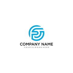 Letter F vector logo design. Concept abstract illustration.