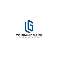 Letter LG line logo design. Linear creative minimal monochrome monogram symbol. Universal elegant vector sign design. Premium business logotype. Graphic alphabet symbol for corporate business identity