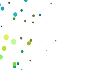 Light Blue, Yellow vector background with bubbles.